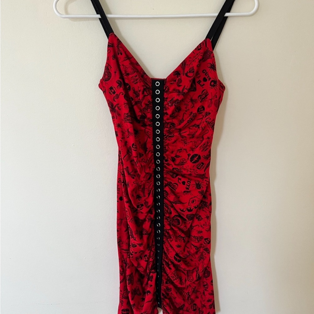 - bug print leggings and dress. Y2K Vintage Betsey Johnson - Picture 2 of 9
